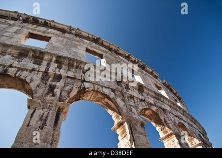 Il vecchio anfiteatro romano di Pola - Croazia Foto Stock