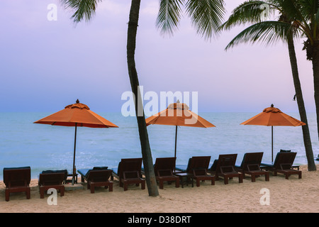 Sunrise nel Golfo di Thailandia vicino a Spiaggia di Hua Hin. Foto Stock