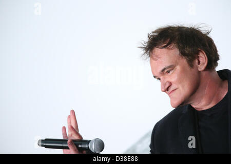 Tokyo, Giappone. Il 13 febbraio 2013. Quentin Tarantino, Feb 13, 2013 regista americano Quentin Tarantino di Girolamo assiste una speciale proiezione per 'Django Unchained' a Shinjuku Piccadilly, Tokyo, Giappone. (Foto di YUTAKA/AFLO/Alamy Live News) Foto Stock