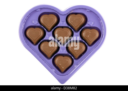 A forma di cuore di vassoio 8 a forma di cuore ad cioccolatini Foto Stock