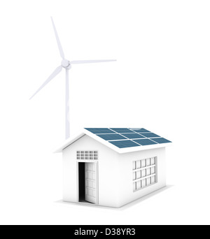 Casa in esecuzione su risorse energetiche naturali Foto Stock