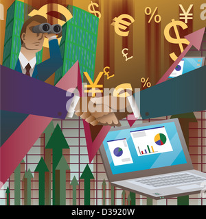 Accordo commerciale Foto Stock