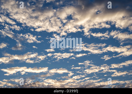 Altocumulus undulatus. I modelli cloud nel cielo di India Foto Stock