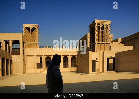 Emirati Arabi Uniti Emirato di Dubai Museum di Emirats architettura tradizionale Sheikh Jumaal Bin Maktoum house Heritage Area Foto Stock