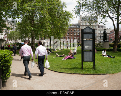 Cavendish Square Gardens a Londra REGNO UNITO Foto Stock