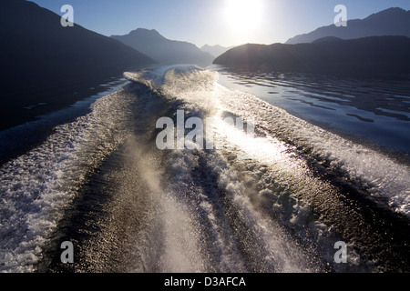 Il lago Manapouri Isola del Sud della Nuova Zelanda travel Foto Stock