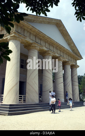 Arlington House, Robert E. Lee Memorial, precedentemente Custis-Lee Mansion, il Cimitero Nazionale di Arlington Arlington, Virginia Foto Stock