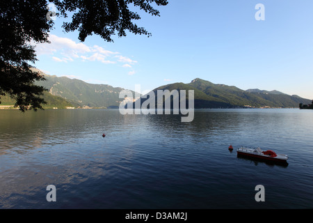 Lago di lugano paesaggio Foto Stock