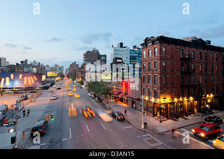 Highline Park fotografie nel distretto di indumento, Chelsea, Manhattan NYC, STATI UNITI D'AMERICA Foto Stock