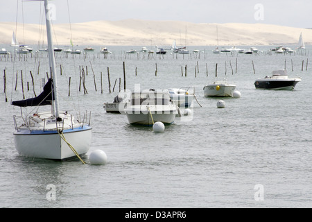 Le Cap Ferret, Francia, il lungomare e la spiaggia della Baia di Arcachon Foto Stock