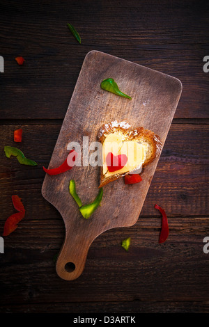 Immagine dalla cucina creativa serie: cuori panini Foto Stock