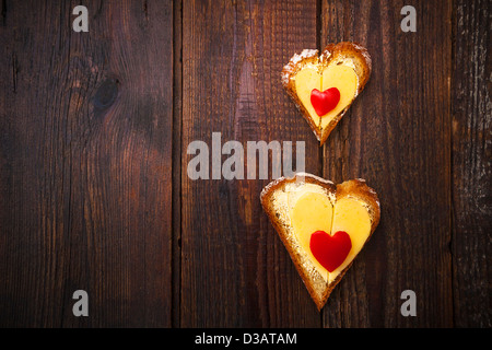 Immagine dalla cucina creativa serie: cuori panini Foto Stock