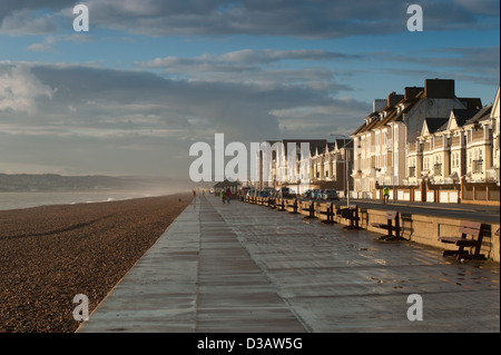 Il lungomare presso la città di Seaford in East Sussex, Inghilterra, Regno Unito. Foto Stock