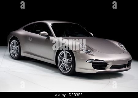 Argento Moderno Super Sports Car Foto Stock