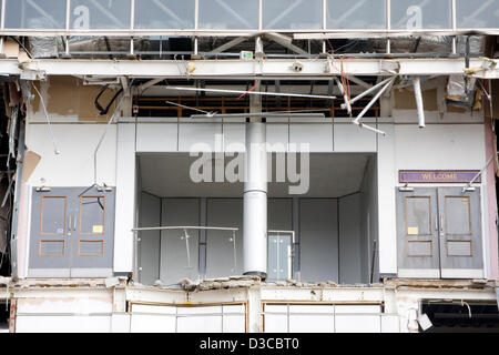 Febbraio 2013 - lavori di demolizione inizia a Bournemouth più odiato edificio, il cinema IMAX e un complesso di svaghi. Foto Stock