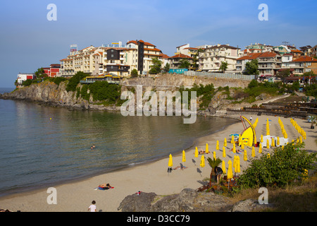 La Bulgaria, Europa Sozopol, fronte spiaggia sul Mar Nero. Foto Stock