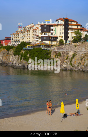 La Bulgaria, Europa Sozopol, fronte spiaggia sul Mar Nero. Foto Stock