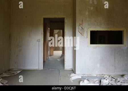 Dölln lordo, Germania, appartamento vacante a motivo dell'aeroporto Templin Foto Stock