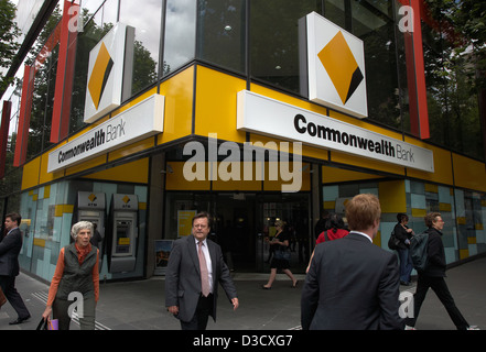 Melbourne, Australia, una filiale della banca del Commonwealth Foto Stock