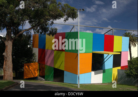 Melbourne, Australia, facciata particolare del Melbourne Museum Foto Stock