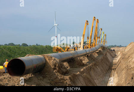 Schulzendorf, Germania, sito dell'Opal gas pipeline Foto Stock