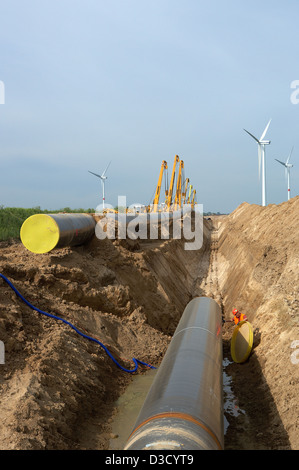 Schulzendorf, Germania, sito dell'Opal gas pipeline Foto Stock