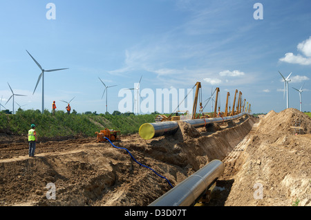 Schulzendorf, Germania, sito dell'Opal gas pipeline Foto Stock