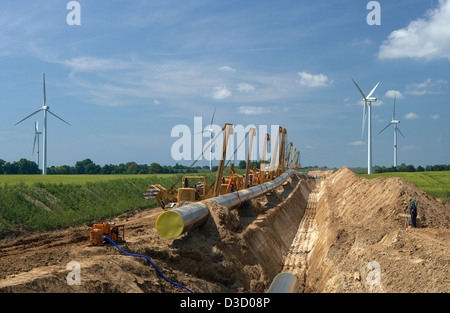 Schulzendorf, Germania, sito dell'Opal gas pipeline Foto Stock