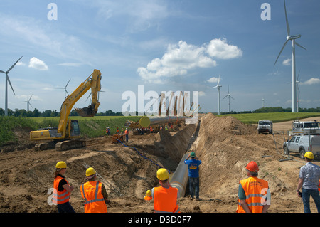 Schulzendorf, Germania, sito dell'Opal gas pipeline Foto Stock