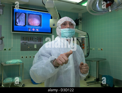 Berlino, Germania, dimostrazione del MI rapporti in una sala operatoria Foto Stock
