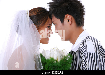 Una serie di foto del matrimonio Foto Stock