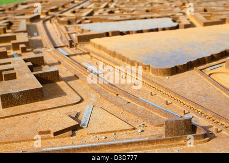 Berlino, Germania, sito sulla base del Memoriale del Muro di Berlino Foto Stock