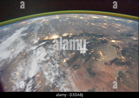 Montagne Rocciose/Great Plains di notte (NASA, Stazione Spaziale Internazionale, 10/16/11) Foto Stock