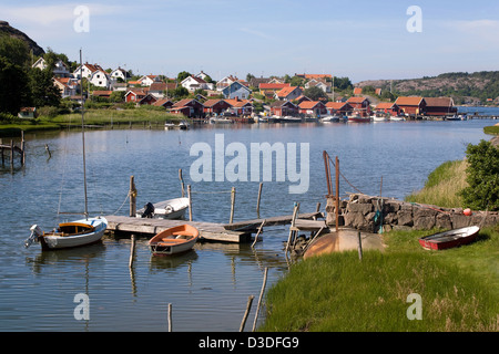 Fjällbacka, Svezia, affacciato sulla pesca Fjällbacka Foto Stock