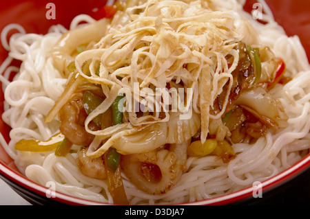 Tagliatelle con frutti di mare.tradizionale giapponese del cibo. Foto Stock