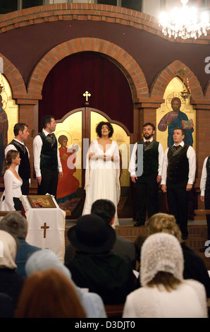 Dortmund, Germania, Divna Ljubojevic, cantante chiesa ortodossa musica, Chiesa di San Luca Foto Stock