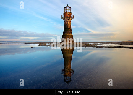 Whitford faro, Penisola di Gower, Swansea, South West Wales Foto Stock