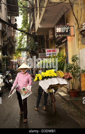 Hanoi Street Venditore Vietnam Foto Stock