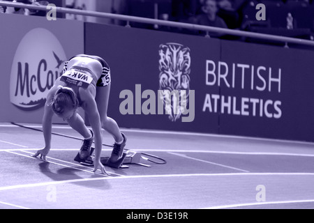 Laura WAKE, 400m donna calore 1, 2013 British atletica prove europea (EIS) Sheffield, UK. Foto Stock