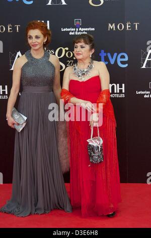 Febbraio 17, 2013 - Madrid, Spagna - Neus Asensi arriva a Goya Cinema Awards 2013 cerimonia, Auditorium Hotel il 17 febbraio 2013 a Madrid, Spagna (credito Immagine: © Jack Abuin/ZUMAPRESS.com) Foto Stock