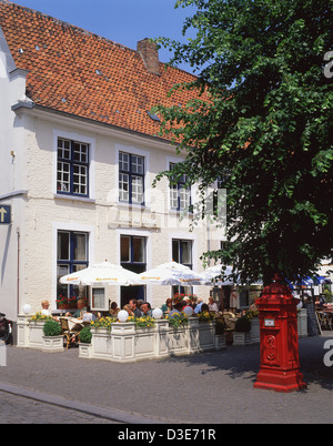 Ristorante Marieke van Brugghe Brasserie, Mariastraat, Bruges, Fiandre Occidentali, Regno del Belgio Foto Stock