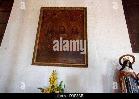 La Santa Trinità di pittura, Iglesia de Natá, Panama Foto Stock