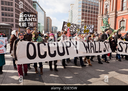 Occupare Wall Street manifestanti - Washington DC, Stati Uniti d'America Foto Stock
