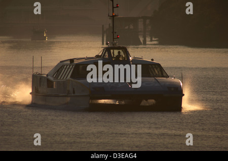 Brisbane citycat traghetto sul Fiume Brisbane Queensland Australia Foto Stock