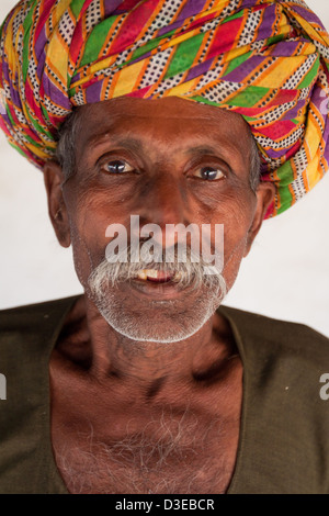 Uomo di Rajasthani Foto Stock