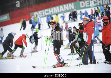 Marcel Hirscher (AUT), 17 febbraio 2013 - Sci Alpino : FIS Mondiali di Sci 2013 Slalom Speciale maschile in Schladming, Austria. (Foto di Hiroyuki Sato/AFLO) Foto Stock