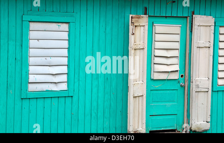 Tradizionale in legno CASA DEI CARAIBI Foto Stock