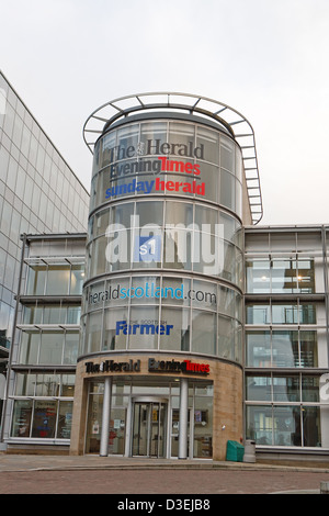 Il Herald, tempi di sera e domenica Herald building a Glasgow Scozia Scotland Foto Stock