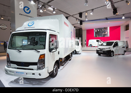 Nuova Nissan elettrica E-NT400 Concetto Carrello a la IAA International Motor Show per i veicoli commerciali 2012. Hannover, Germania Foto Stock