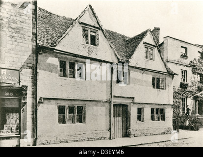 Una piastra collotipia intitolata " una Street View a Cirencester, Glos.' scansionati ad alta risoluzione da un libro pubblicato nel 1905. Foto Stock